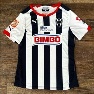 WOMEN’S PUMA MONTERREY RAYADOS 2014 2015 HOME SOCCER JERSEY KIT SIZE Large
